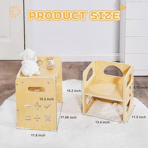 Bir tezgah içine katı ahşap çocuk çalışma koltuğu kitap masa sandalye ilkokul öğrencileri ev yemek masası sandalye geri yazma - Product Image 2