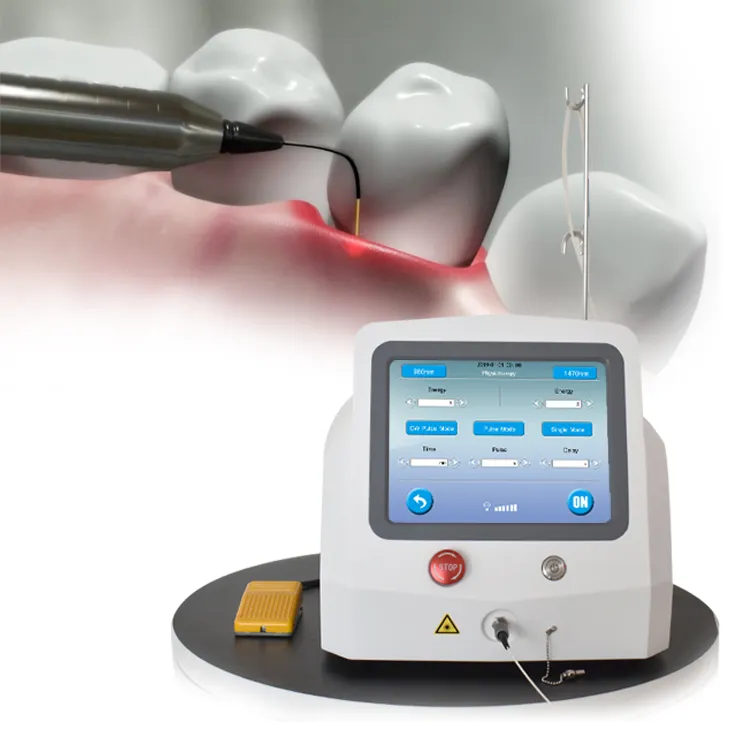 2024 nouveau laser dentaire de blanchiment des dents de machine de laser de diode de 980nm/1470nm