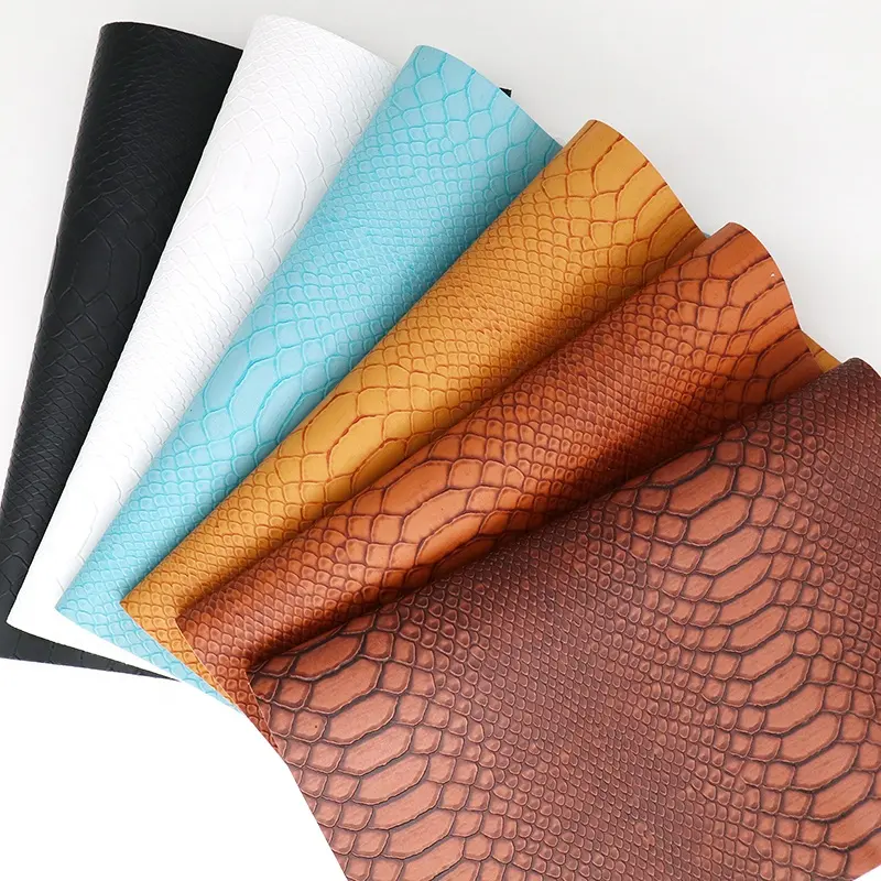 Cobra de couro artificial, imitação de couro falso folhas de tecido vinil para bolsas artesanato