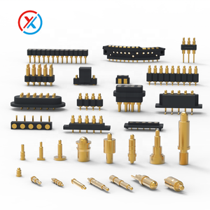 Đồng thau 2.54mm 23456789 Pin mùa xuân POGO Pin mạ Vàng uốn cong đôi hàng POGO pin liên hệ với SMD SMT Dip POGO kết nối - Product Image 5