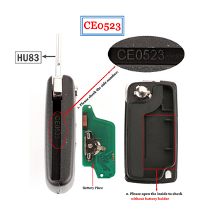 Uzaktan anahtar kabuk 3 düğmeler 433MHz peuchip çip Peuot için araba anahtarları 207 208 307 308 407 807 Citroen C2 C3 C4 C5 C6 C8 Xsara - Product Image 3
