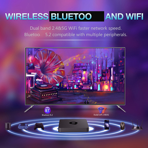 Q1 H313 4k hd Video Decoder Media Player Dual Wifi ATV Android Smart Tv Box Q1 with Voice <strong>Input</strong> Search Remote Control