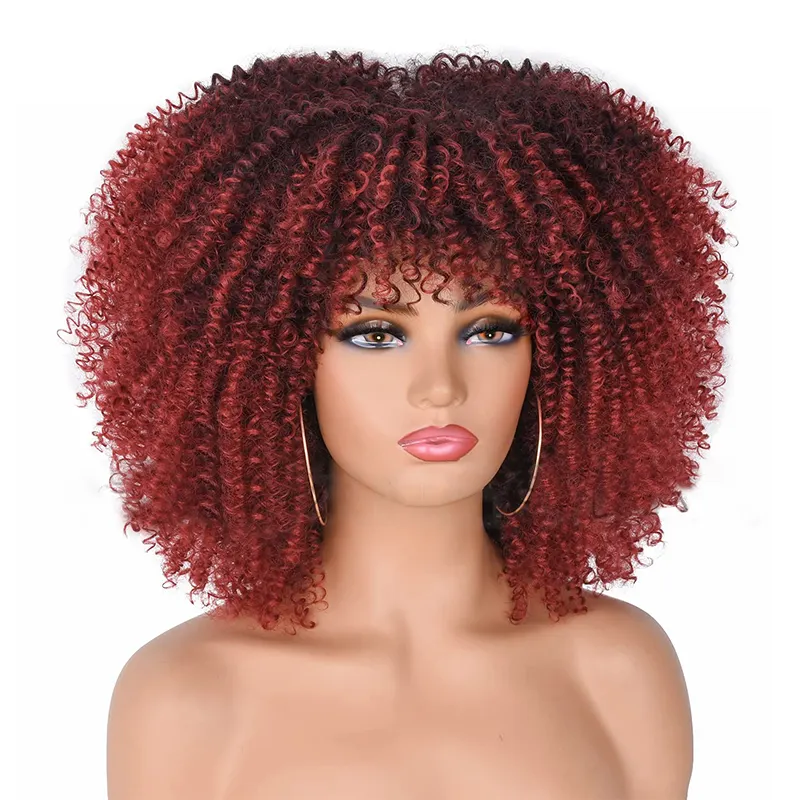 Parrucca per capelli da 14 pollici di fabbrica parrucca per capelli professionale marrone rosso nero parrucca per capelli professionale