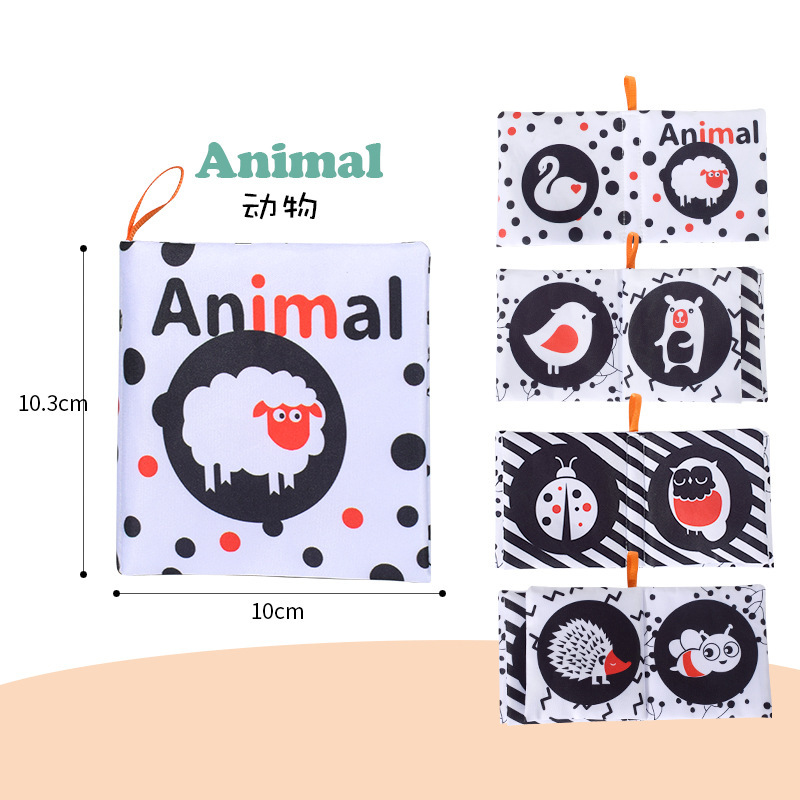 Negro y Rojo animal que contiene papel de sonido dispositivo BB (bolsa OPP)