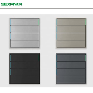 SEXANKA <span class=keywords><strong>KNX</strong></span> EIB akıllı ev otomasyon sistemi 4 Gang Metal düğme paneli akıllı duvar anahtarları - Product Image 1