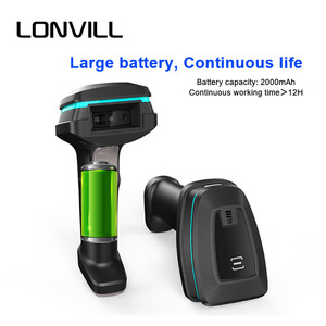LONVILL手持式数据矩阵连续自动感测手动扫描二维码扫描仪无线条形码扫描仪 - Product Image 6