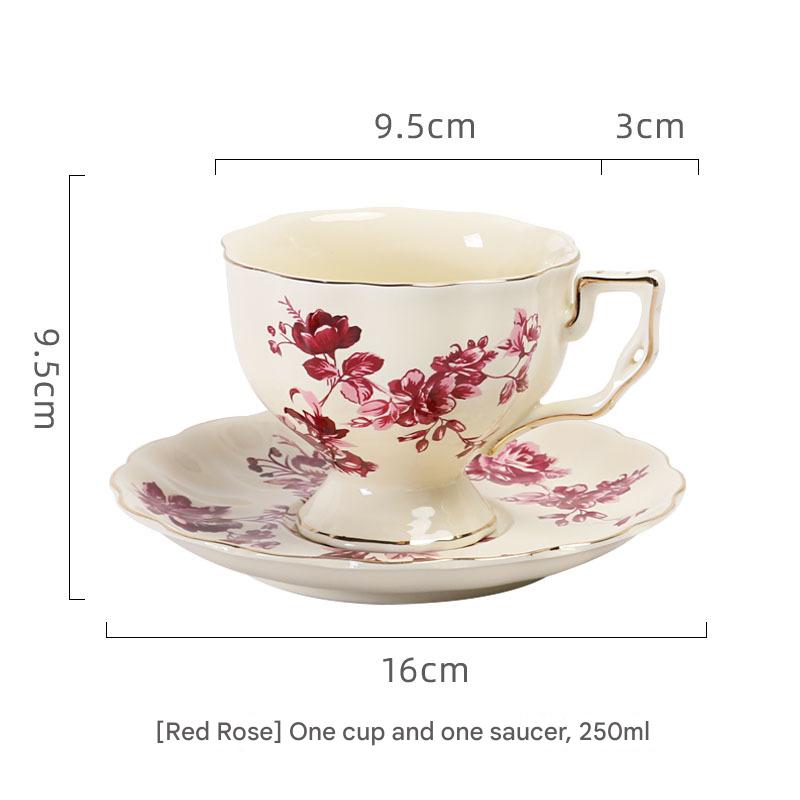 Red Rose Cup + Saucer