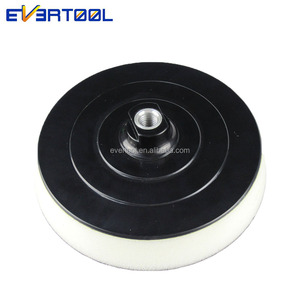 EVERTOOL 180mm White Extra Soft Edge Rotary Backing Plate Hook &amp; Loop Back-<strong>up</strong> <strong>Pad</strong> Hook and Loop <strong>Backer</strong> - Product Image 1