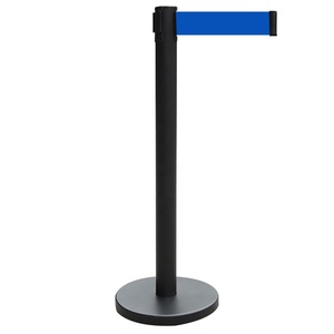 Đánh bóng thép không gỉ kiểm soát đám đông <span class=keywords><strong>stanchion</strong></span> với 3m có thể thu vào vành đai rào cản - Product Image 2