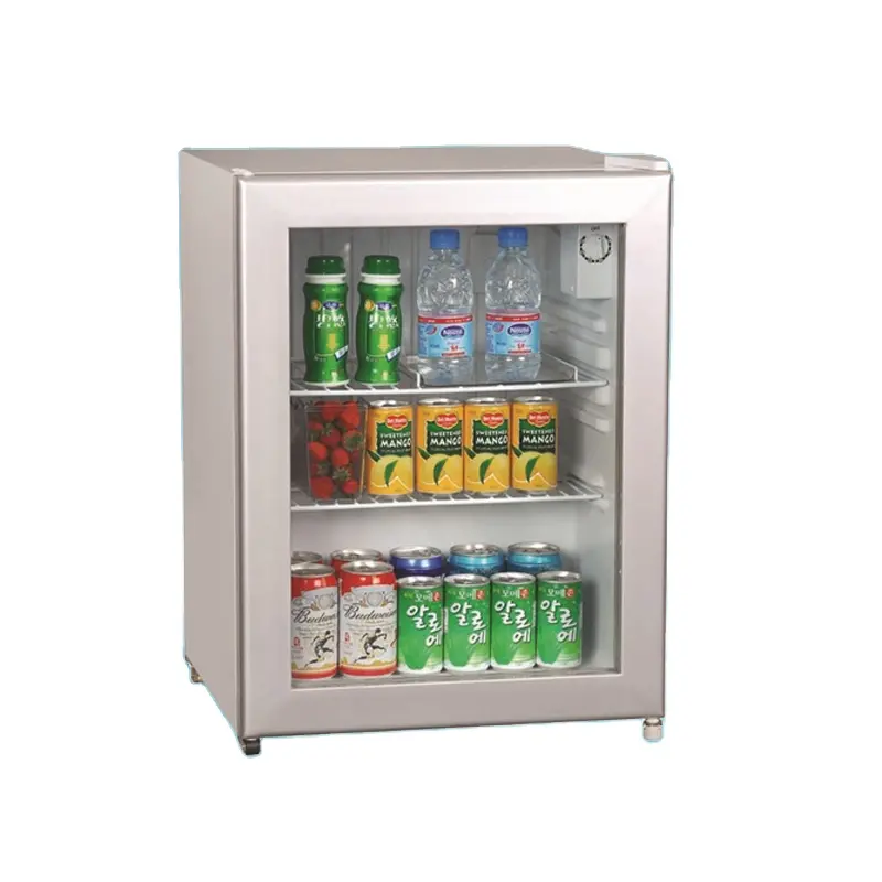 70L 130L Mini Counter Top Display Beverage Cooler, glass door mini beer fridge