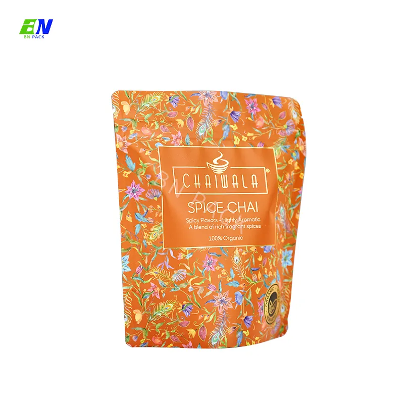 Custom Printed Resealable Aluminum Foil Heat Seal Plastic Food Packaging Bolsa Stand Up Zip Pouch