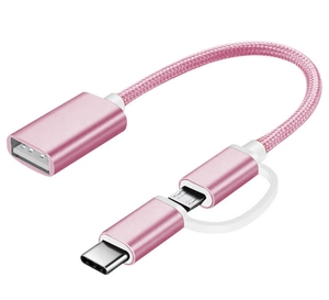 เซินเจิ้น Manoson โรงงานที่มีสีสัน Type-C ไมโคร usb ถึง Usb 2.0 2 in 1 อะแดปเตอร์ Otg ไมโครถึง Usb OTG สายสําหรับโทรศัพท์มือถือ - Product Image 5