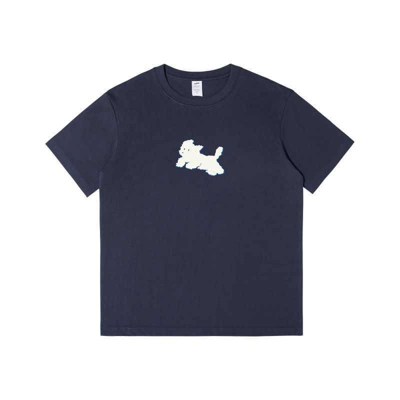 Cagnolino bianco-blu navy