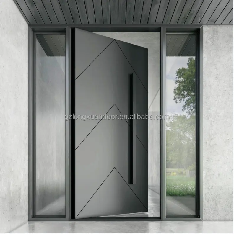 Paneles de valla de aluminio de moda, puertas y ventanas giratorias de aluminio y metal