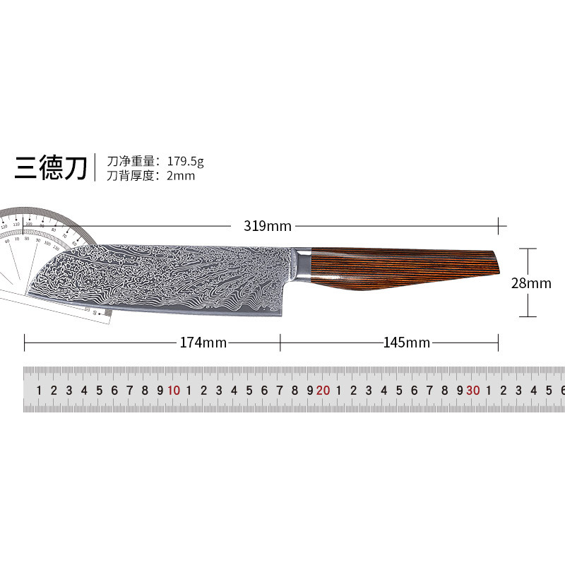 Cuchillo F-sande plateado