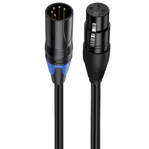 Factory Xlr Male 3 Pin to Female 5 Pin Audio <strong>Cable</strong> for Microphone DMX Stage Light Turnaround - Product Image 1