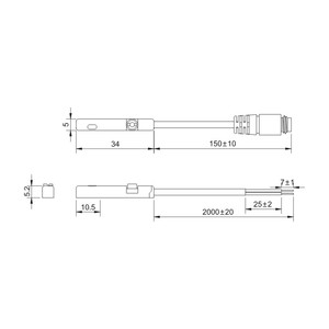 MZET39PSLK06 Sensor de desplazamiento magnético de medición precisa Durable y de larga duración 5 ~ 30V DC - Product Image 2
