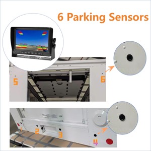 6 Sensor de aparcamiento 3 canales 7 pulgadas IPS Monitor pantalla LED AHD Cámara camión coche sensores de aparcamiento sistema - Product Image 5