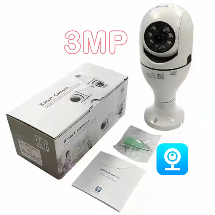 V380 3MP 1080p 5g E27 visione notturna panoramica Ptz lampada IP presa di sorveglianza sicurezza Smart Wifi lampadine per fotocamera 360