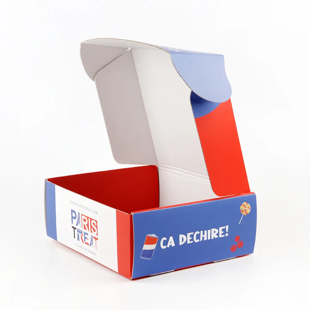 Caixa de papel dobrável reciclável para o dia dos namorados, caixa de papelão ondulado para peruca, embalagem com logotipo personalizado