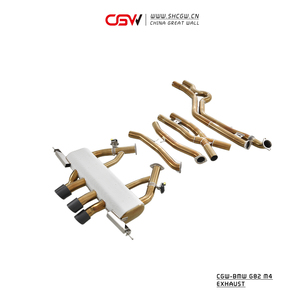 BMW G80 G82 M3 M4用CGW性能調理金チタン同長全排気システムパイプ - Product Image 6