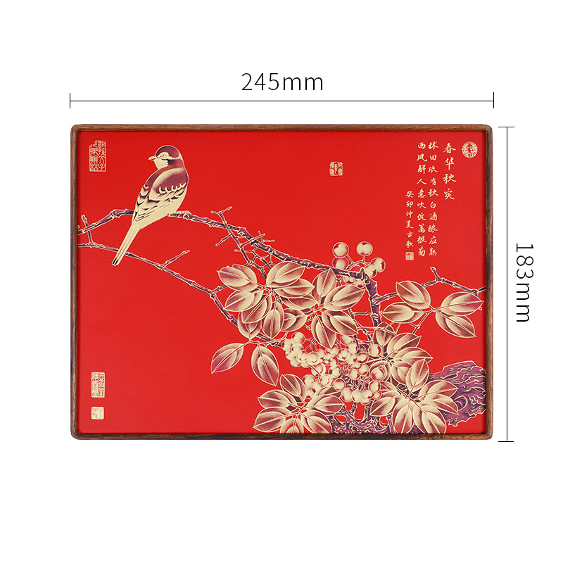 Fleurs de printemps, fruits d'automne-rouge