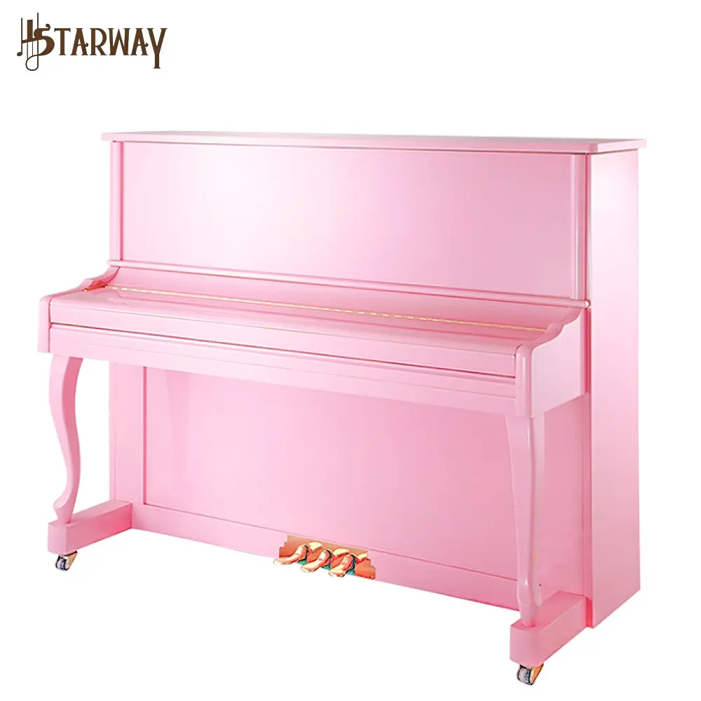 Starway marka pembe pişirme klasik vernik mekanik gerçek akustik 88 tuşlu piyano