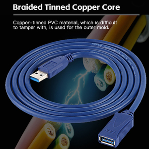 USB 3.0超高速数据线转换器适配器0.3m/0.5m/1m延长线USB 3.0 AF母AM公，用于电视电脑，用于摄像机 - Product Image 5