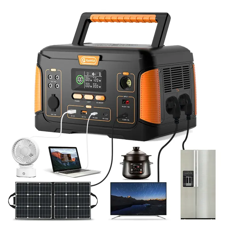 Portable Power Station Camping Solar Generator 1200 LiFePO4 Battery Bank Power Home Camping Emergency Portable power station