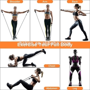 Costom Logo11Pcs Latex Pull up Exercise Bands 150 Lbs <strong>Elastic</strong> TPE Gym Fitness Resistant <strong>Loop</strong> Band Set with <strong>Handles</strong> - Product Image 6