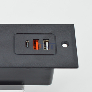 <strong>Dual</strong> <strong>Sockets</strong> and <strong>USB</strong> Ports in Different Level Power Outlet for Power Strip Furniture - Product Image 5
