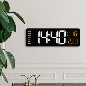 16 &quot;hot Product <strong>LED</strong> Wall Clock Two Groups of Ringtone Temperature Date Every <strong>Time</strong> Week Nephew Countdown - Product Image 3