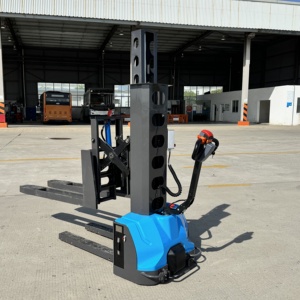 JXforklift multifunções capacidade 1300/1500kg alcançar empilhador portátil elétrico completo auto carregamento auto levantamento com CE