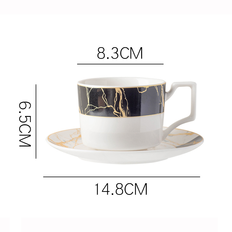 Tasse et soucoupe noire 250ml x6