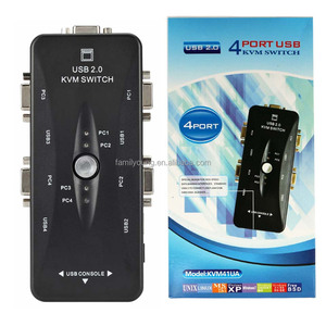 4 Port <strong>Kvm</strong> <strong>Switch</strong> USB 2.0 VGA Splitter Printer Mouse Keyboard Pendrive Share Switcher 1920*1440 VGA <strong>Switch</strong> Box Adapter