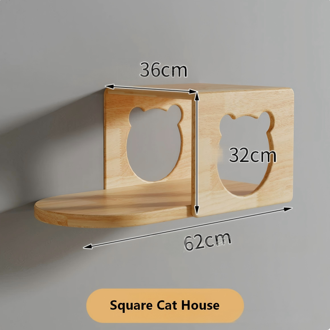 Maison carrée pour chat
