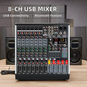 Professional 8-channel Audio <strong>Mixer</strong> with USB Interface and Built-in 99 Types of 24 Bit DSP Effects - Product Image 3
