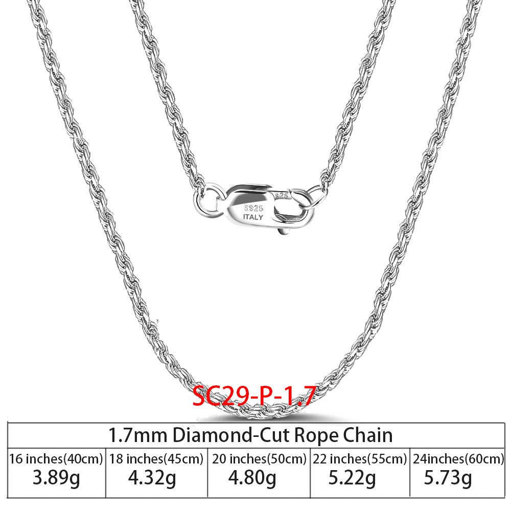 1.7mm-Rhodium Plated