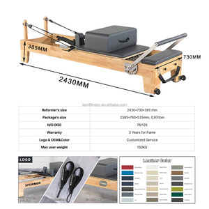 Peralatan Olahraga Pilates <span class=keywords><strong>Reformer</strong></span> Kayu Oak Berkualitas Tinggi dari Studio Wood Pilate untuk Dijual - Product Image 5
