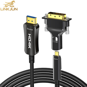 Adaptador convertidor de vídeo HDMI macho 1080P para proyector HDTV, Monitor de ordenador, HDMI AM - DM -DVI, Cable de fibra óptica - Product Image 1