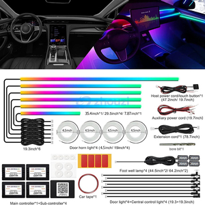 工場直送LED音楽同期ストリップ新しい色を変えるアンビエントライト装飾98% カーモデル自動車インテリア照明用 - Product Image 1