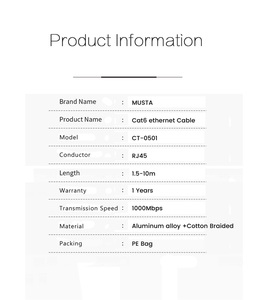 1000 ad alta velocità mbps UTP Cat 6 Ethernet cavo di rete 1.5m 3m 5 m 8m 10m con RJ45 metallo collegare Cat6 cavi di comunicazione - Product Image 6