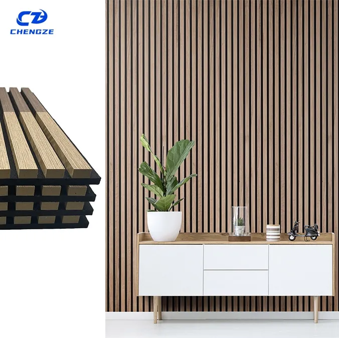 Low Price Acoustic Foam Wood Slat Soundproof MDF Fluted Wall Panels
