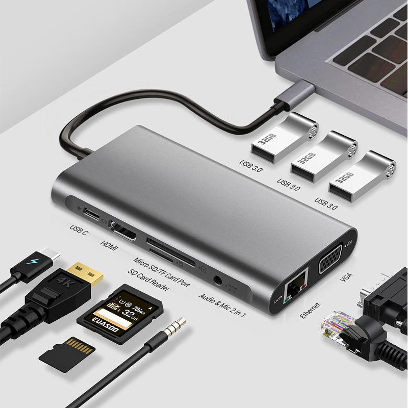 Gray Gigabit Ethernet port+USB 3.0 * 3