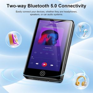 Reproductor MP3 y MP4 portátil HiFi sin pérdidas de 128GB para niños Android 14 4GB RAM con Bluetooth y WiFi reproductor MP5 de pantalla de 4 pulgadas - Product Image 4