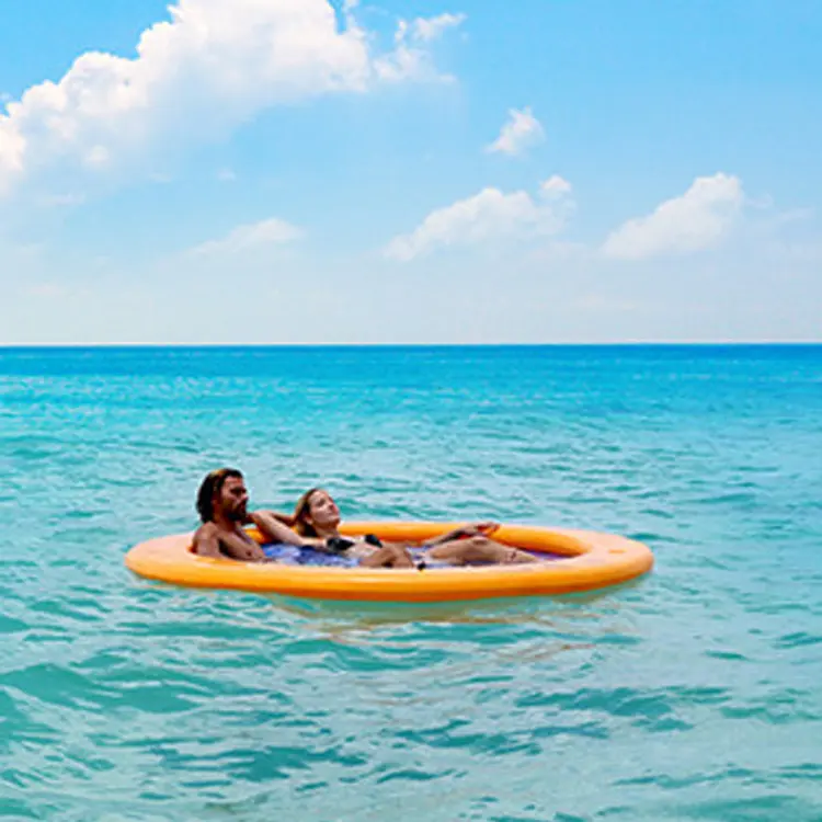 Chaise longue d'eau en pvc hamac de piscine gonflable flottant pliable d'été en gros