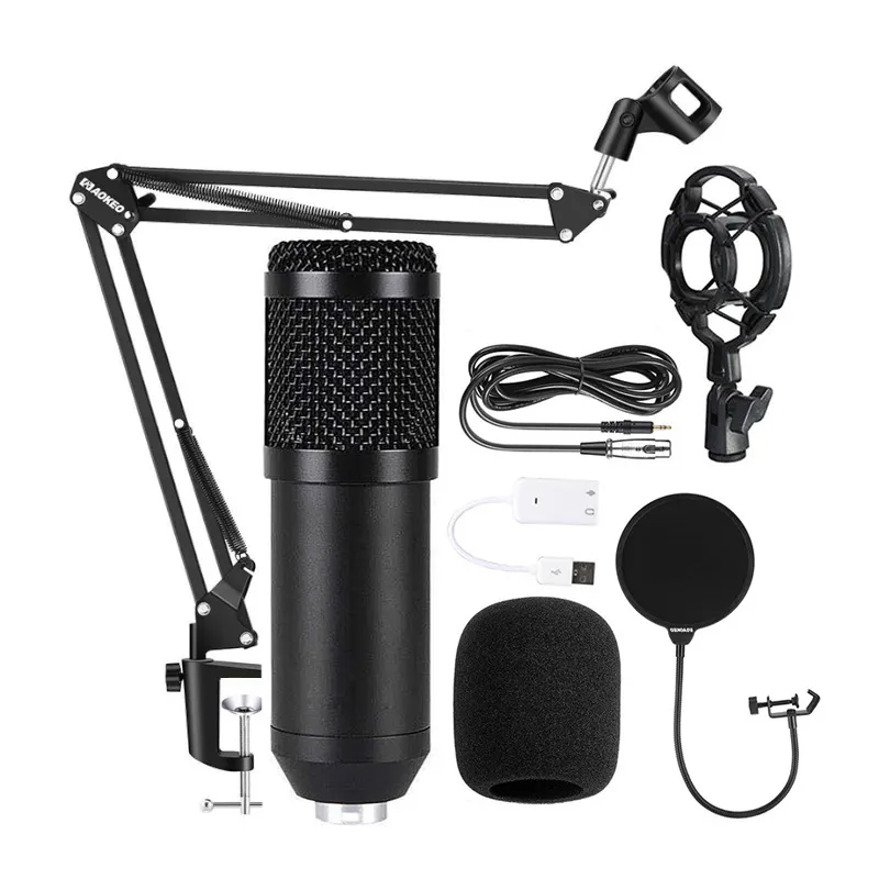 Kit de micrófono USB para transmisión de Podcast, condensador cardioide para ordenador, videojuegos, YouTube, grabación de vídeo, música, voz