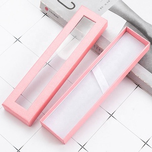 Pet pencere kırmızı renk ile lüks ambalaj kalem ince öğeler için benzersiz tarzı hediye kutusu açık renk için okul öğretmenleri ebeveynler - Product Image 5