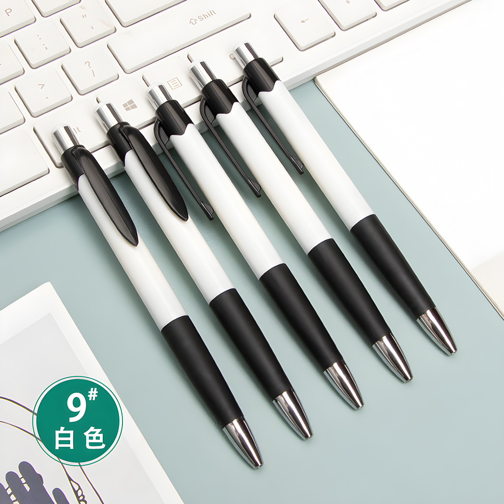 Black - ballpoint pen-white pole black