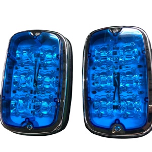 6ชิ้นโคมไฟแอลอีดีสีฟ้ากันน้ำรถพยาบาลไฟกระพริบสำหรับรถบรรทุก12V-24V และรถตู้สภาพใหม่ - Product Image 1